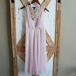 Pink tea dress